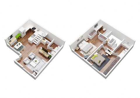 Chadron Apartments Townhouse Harvard Floorplan